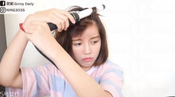 有劉海短發怎么扎簡單好看圖解